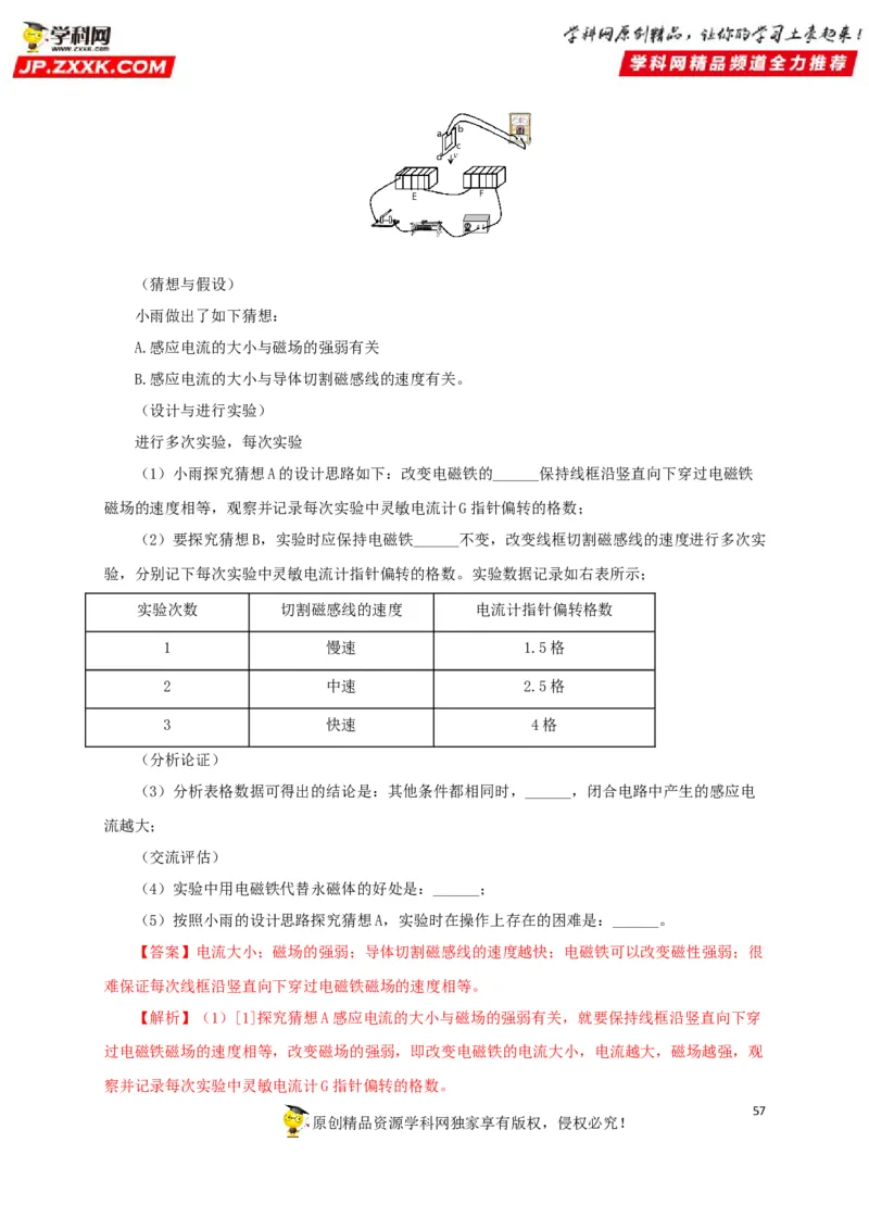 专题16电与磁（解析版）_8、物理总复习_8.中考物理总复习_2022年中考复习资料_三年（2019-2021）中考真题物理分项汇编（全国通用）