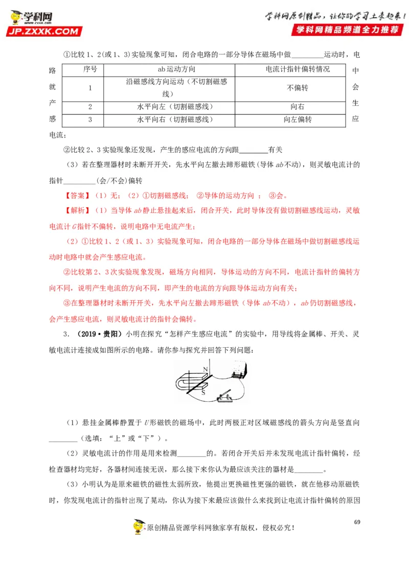 专题16电与磁（解析版）_8、物理总复习_8.中考物理总复习_2022年中考复习资料_三年（2019-2021）中考真题物理分项汇编（全国通用）