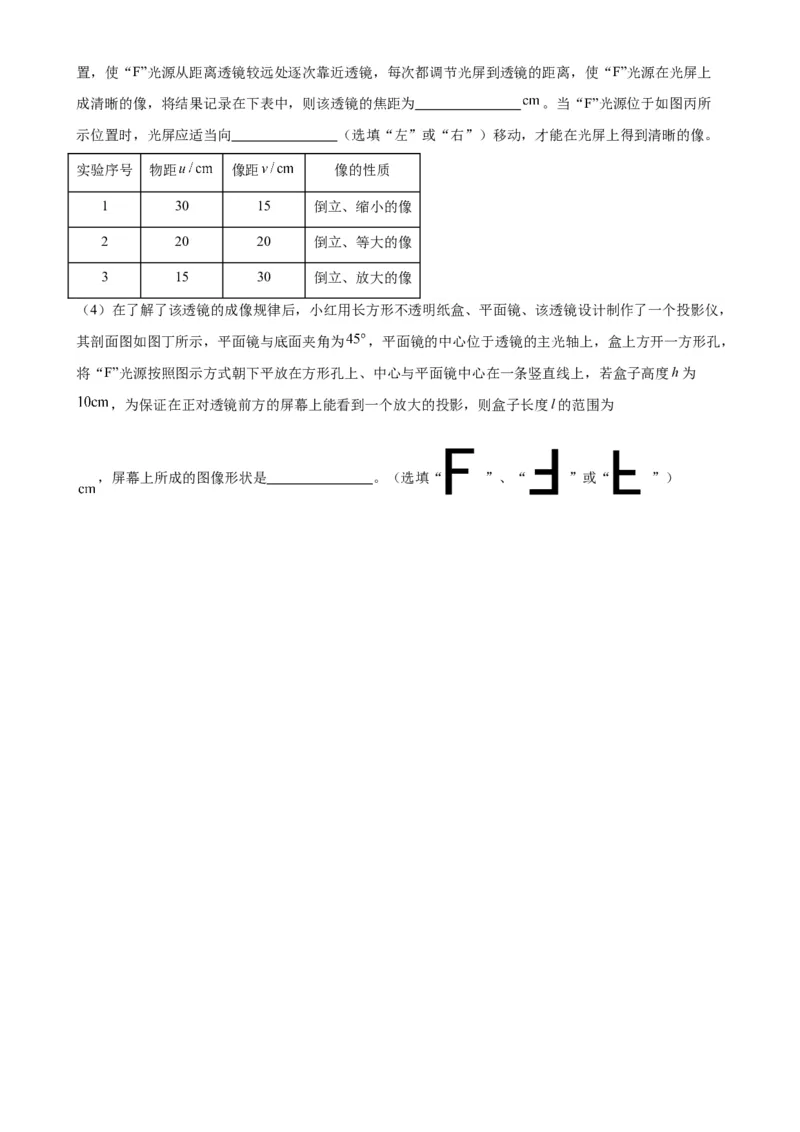 专题5透镜及其应用《透镜及其应用》章末综合训练（学生版）_8、物理总复习_2024年中考复习资料_专项复习资料_完三年（2021&mdash;2023）中考真题分项精编（全国通用）
