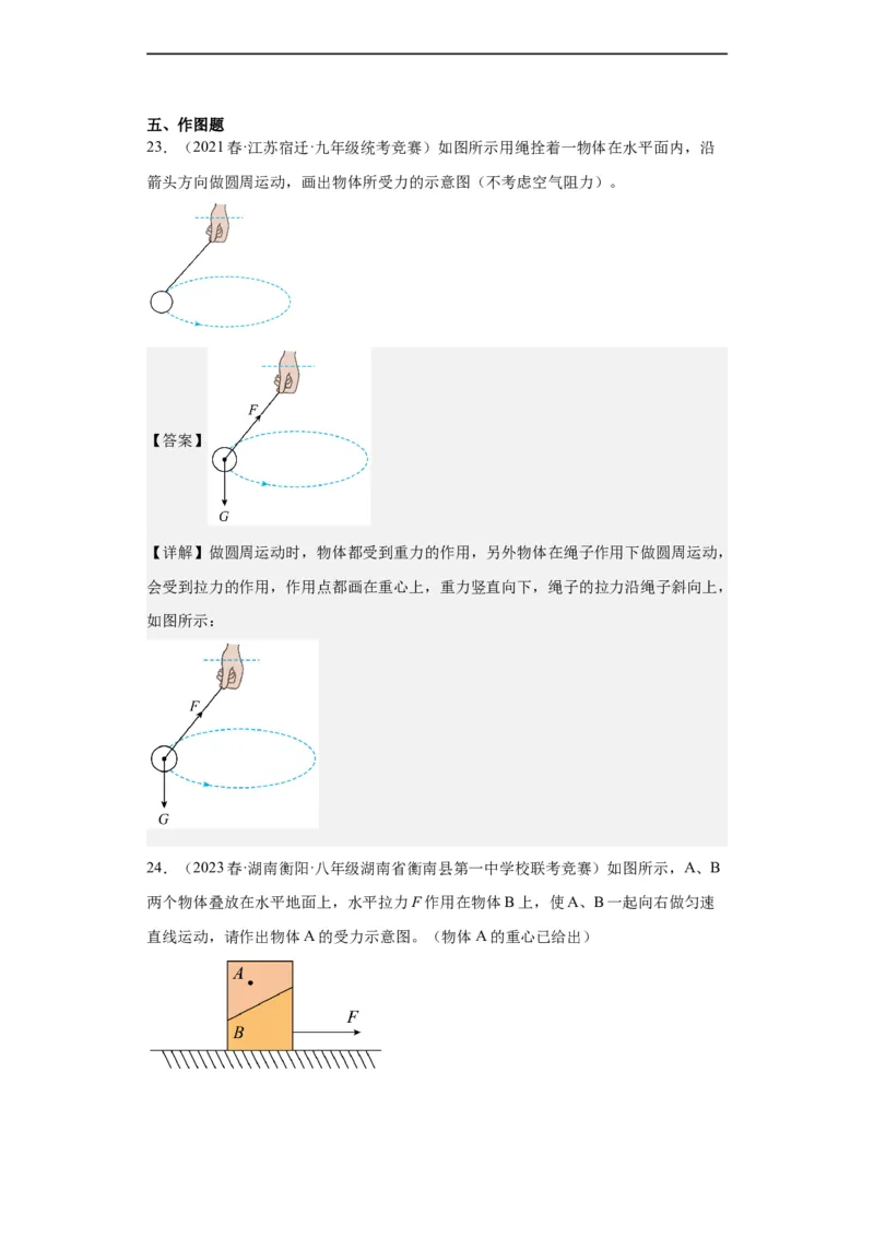 第01讲力、重力、弹力（教师版）-2023-2024全国初中物理竞赛试题精选精编_初物_初中物理培优竞赛试题校联考专题重难题汇编练习通用电子版PPT
