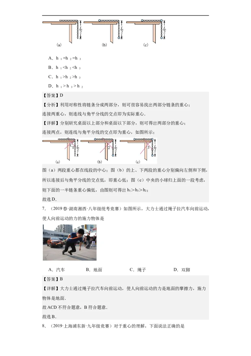 第01讲力、重力、弹力（教师版）-2023-2024全国初中物理竞赛试题精选精编_初物_初中物理培优竞赛试题校联考专题重难题汇编练习通用电子版PPT