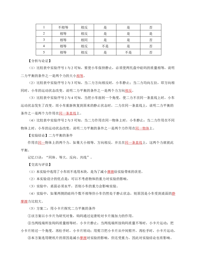 第八章运动和力（知识清单）-（教师版）_初物_八年级上下册+九年级全一册物理_八年级物理下册_老课标资料_知识清单