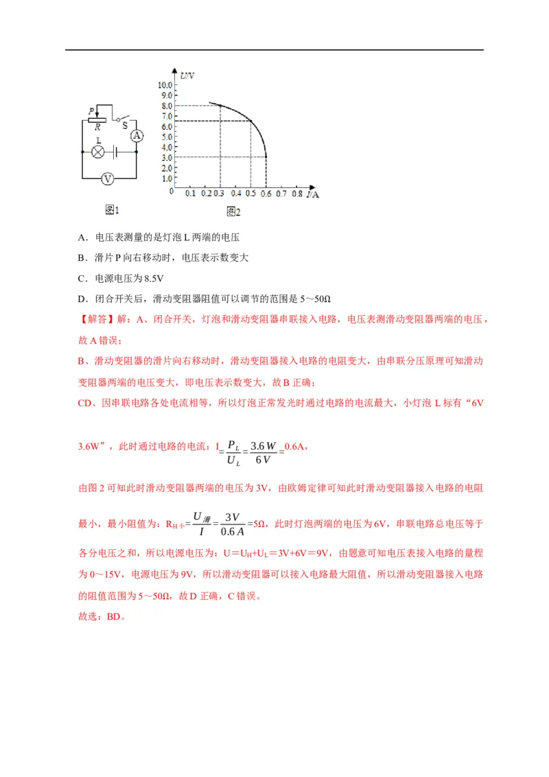 图像题04欧姆定律（解析版）_8、物理总复习_8.中考物理总复习_2023年中考复习资料_二轮复习_2023年中考物理二轮题型专项复习（全国通用）