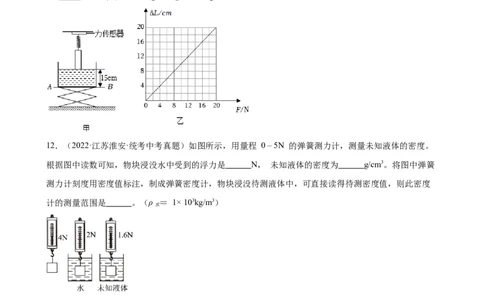 专题10浮力10.2阿基米德原理（学生版）_8、物理总复习_2024年中考复习资料_专项复习资料_完三年（2021&mdash;2023）中考真题分项精编（全国通用）