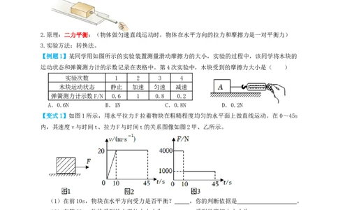 专题14摩擦力实验（知识点复习+例题讲解+过关练习）-备战2023年中考物理一轮复习考点帮（原卷版）_8、物理总复习_8.中考物理总复习_2023年中考复习资料_一轮复习