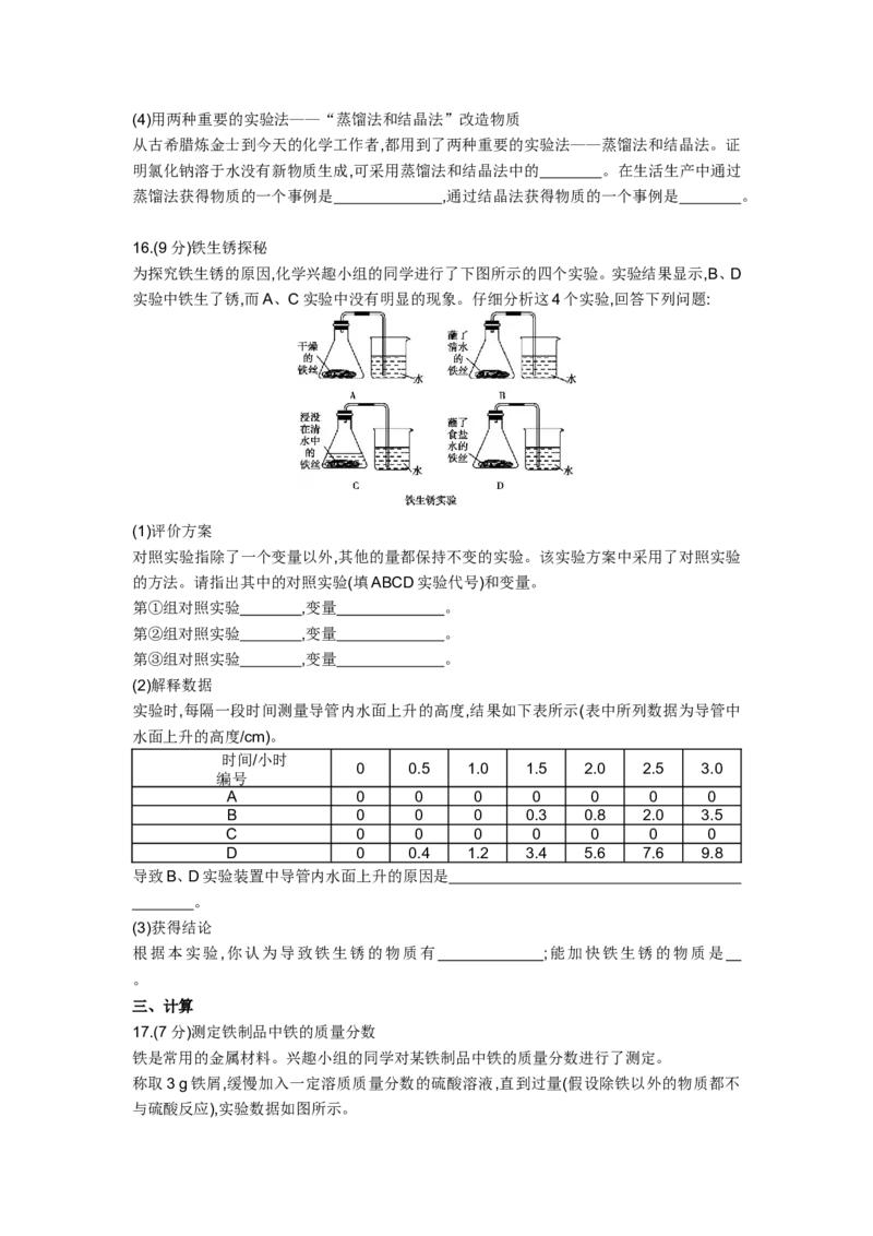 2015山东威海化学试卷+答案+解析(word整理版)_山东历年中考真题_山东省历年中考真题2013~2024_初中化学历年真题（2013-2024）