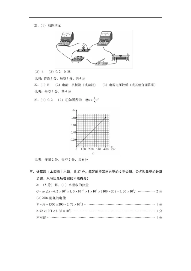 2017山东潍坊物理试卷+答案(word整理版)_山东历年中考真题_山东省历年中考真题2013~2024_初中物理历年真题（2013-2024）