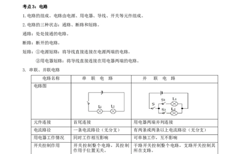 专题43电路电流单元知识点讲解与典型题解析（原卷版）_8、物理总复习_8.中考物理总复习_2023年中考复习资料_一轮复习_讲义+练习2023届中考物理一轮单元复习讲练考（全国通用）