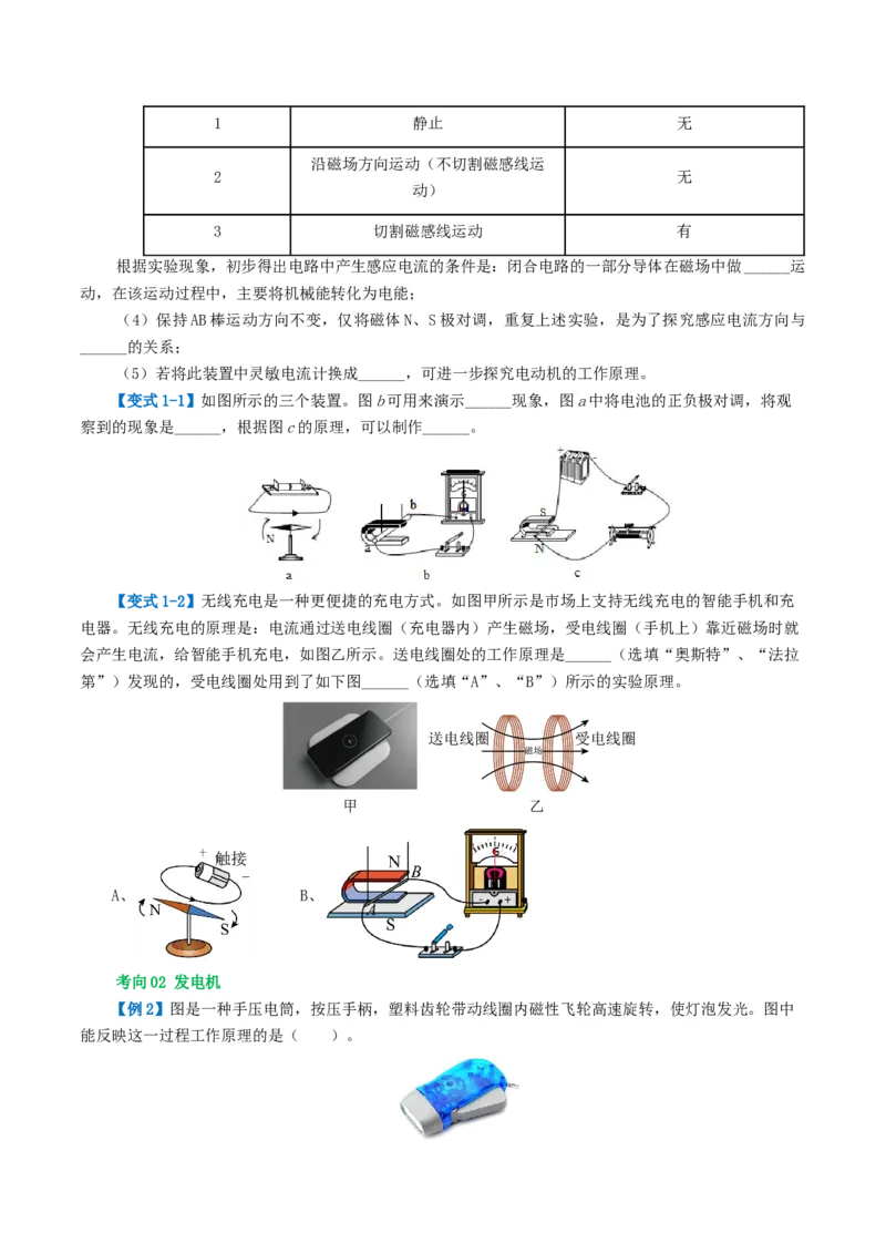 专题20电与磁（5考点+12考向）（讲义）（原卷版）_8、物理总复习_8.中考物理总复习_2024年中考复习资料_一轮复习资料_完2024年中考物理一轮复习课件+讲义+练习（全国通用）