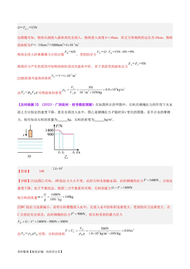专题14浮力的四种计算方法（解析版）_8、物理总复习_2024年中考复习资料_一轮复习_完备战2024年中考物理一轮复习考点帮（全国通用）_教师版（含答案解析）
