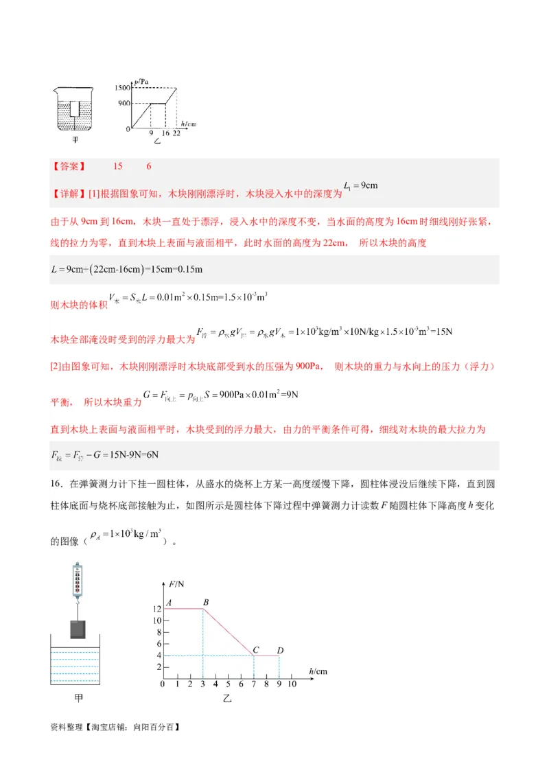 专题14浮力的四种计算方法（解析版）_8、物理总复习_2024年中考复习资料_一轮复习_完备战2024年中考物理一轮复习考点帮（全国通用）_教师版（含答案解析）