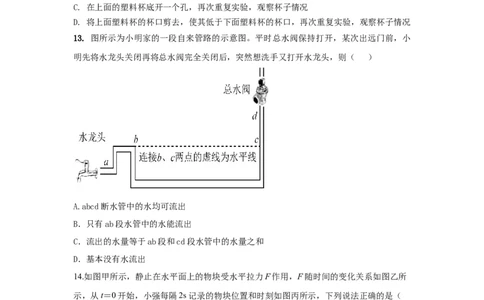 人教版新教材8年级下册期中核心素养检测试卷（A）（原卷版）_初物_八年级上下册+九年级全一册物理_八年级物理下册_期中+期末（更新中）