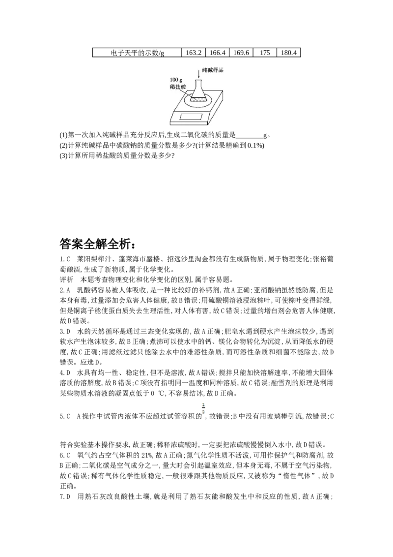 2013山东烟台化学试卷+答案+解析(word整理版)_山东历年中考真题_山东省历年中考真题2013~2024_初中化学历年真题（2013-2024）
