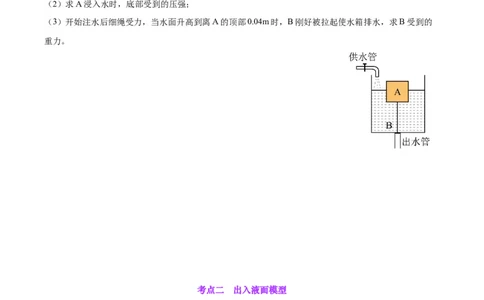 专题16压强与浮力的综合（原卷版）_8、物理总复习_2024年中考复习资料_一轮复习_完备战2024年中考物理一轮复习考点帮（全国通用）