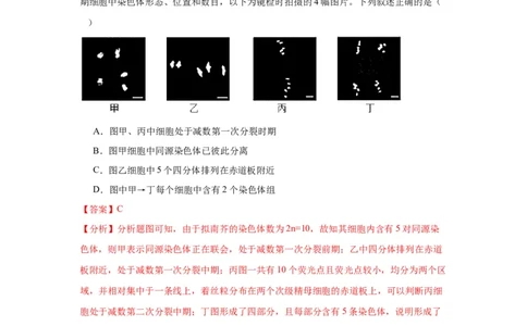 黄金卷02（解析版）-赢在高考&middot;黄金8卷备战2024年高考生物模拟卷（江苏专用）_2024年新高考资料_4.2024高考模拟预测试卷