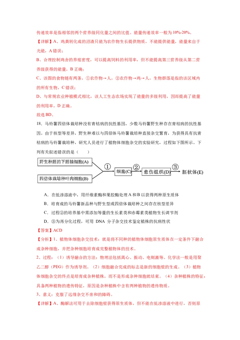 黄金卷02（解析版）-赢在高考&middot;黄金8卷备战2024年高考生物模拟卷（江苏专用）_2024年新高考资料_4.2024高考模拟预测试卷