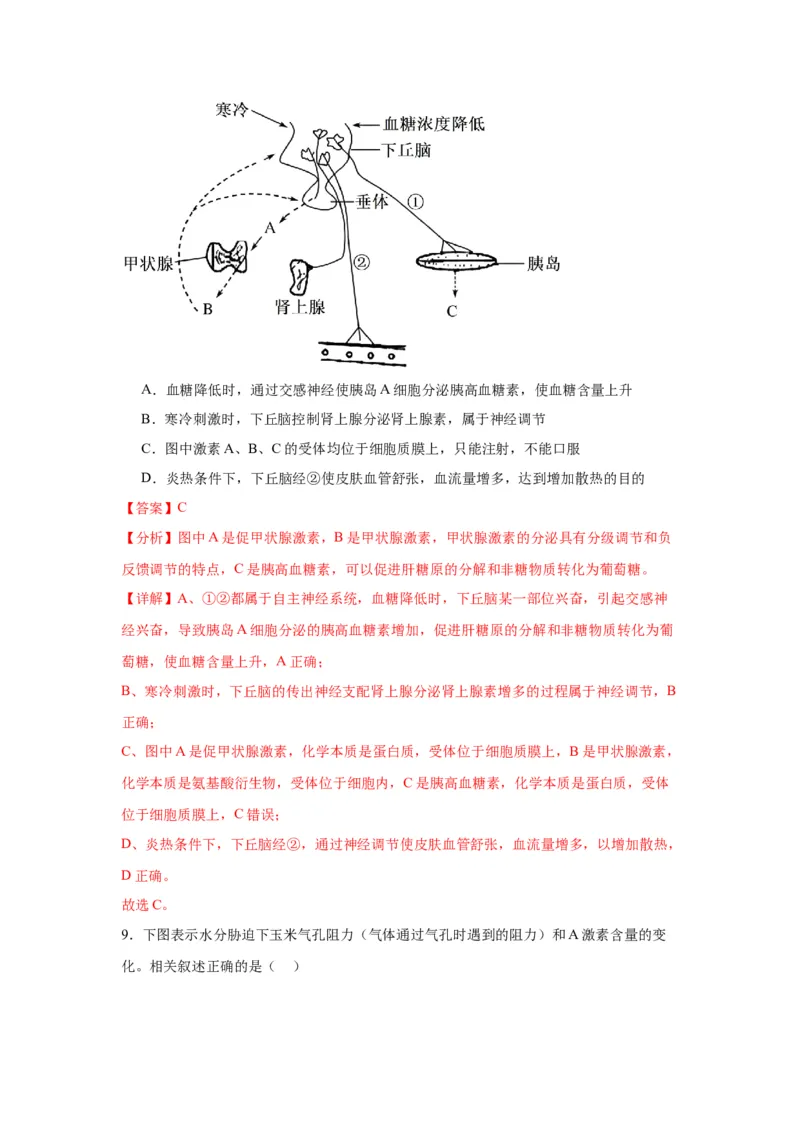 黄金卷02（解析版）-赢在高考&middot;黄金8卷备战2024年高考生物模拟卷（江苏专用）_2024年新高考资料_4.2024高考模拟预测试卷