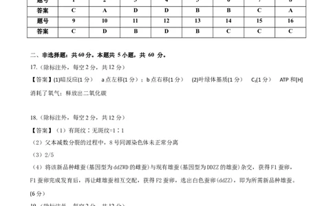 黄金卷05（参考答案）_2024年新高考资料_4.2024高考模拟预测试卷_赢在高考&middot;黄金8卷备战2024年高考生物模拟卷（广东专用）31276448
