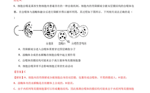 黄金卷07（解析版）-赢在高考&middot;黄金8卷备战2024年高考生物模拟卷（浙江专用）_2024年新高考资料_4.2024高考模拟预测试卷