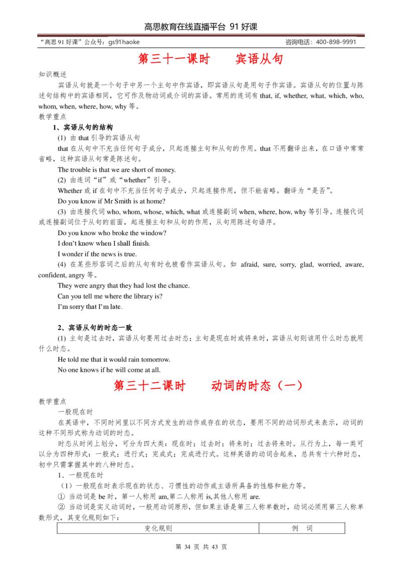 （超详）初中英语知识点归纳汇总_《初中全科目知识点汇总》_初高中知识点归纳汇总