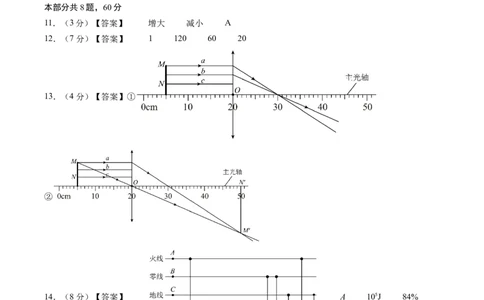 物理（广州卷）（参考答案及评分标准）_8、物理总复习_2024中考模拟题物理_一模_物理（广州卷）-2024年中考第一次模拟考试