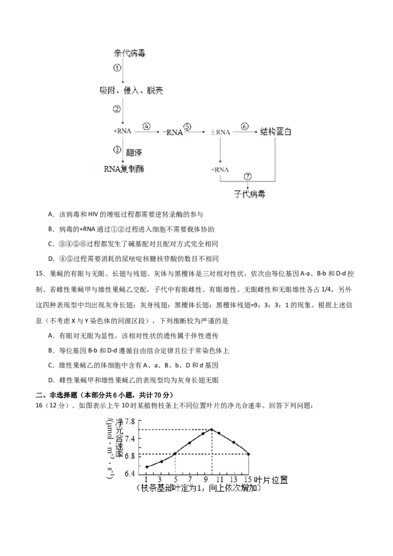 黄金卷07（考试版）-赢在高考&middot;黄金8卷备战2024年高考生物模拟卷（北京专用）_2024年新高考资料_4.2024高考模拟预测试卷