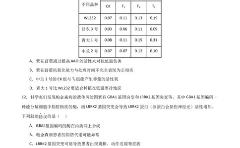 黄金卷05（考试版）-赢在高考&middot;黄金8卷备战2024年高考生物模拟卷（北京专用）_2024年新高考资料_4.2024高考模拟预测试卷