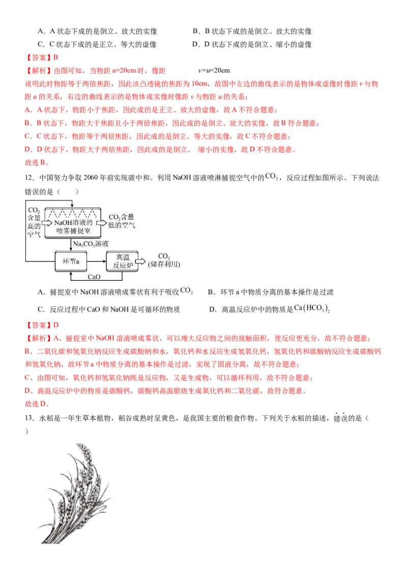 科学（浙江卷）-（全解全析）_8、物理总复习_2024中考模拟题物理_押题预测_2024年中考押题预测卷01（浙江卷）-科学（含考试版、全解全析、参考答案、答题卡）