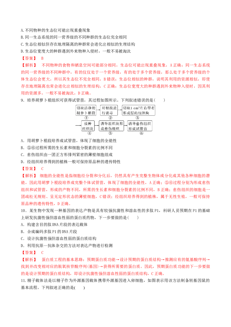 黄金卷04（解析版）-赢在高考&middot;黄金8卷备战2024年高考生物模拟卷（福建专用）_2024年新高考资料_4.2024高考模拟预测试卷