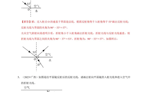 作图题02光学类（解析版）_8、物理总复习_2024年中考复习资料_二轮复习_（讲义+练习）2024年中考物理二轮题型专项复习