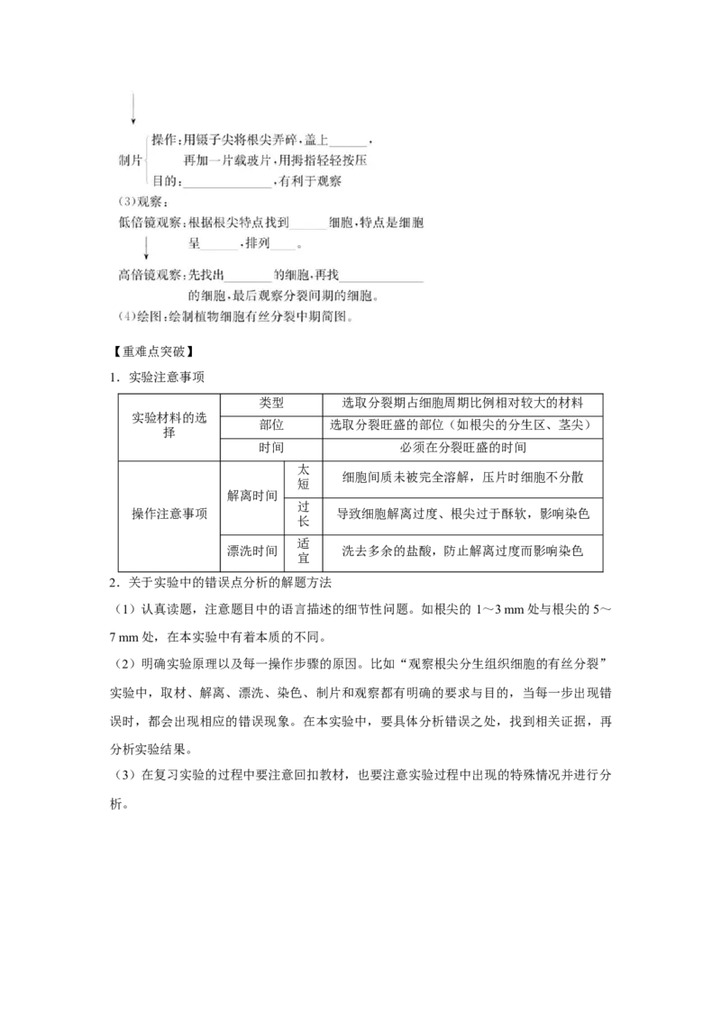 专题10_细胞的有丝分裂(学生版)_新高考复习资料_2023年新高考复习资料_二轮复习_增分要点2023高考生物二轮复习专题解读和分层训练291073137
