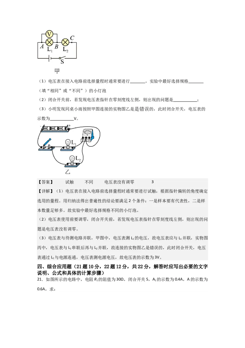 物理（海南卷）（全解全析）_8、物理总复习_2024中考模拟题物理_一模_物理（海南卷）-2024年中考第一次模拟考试