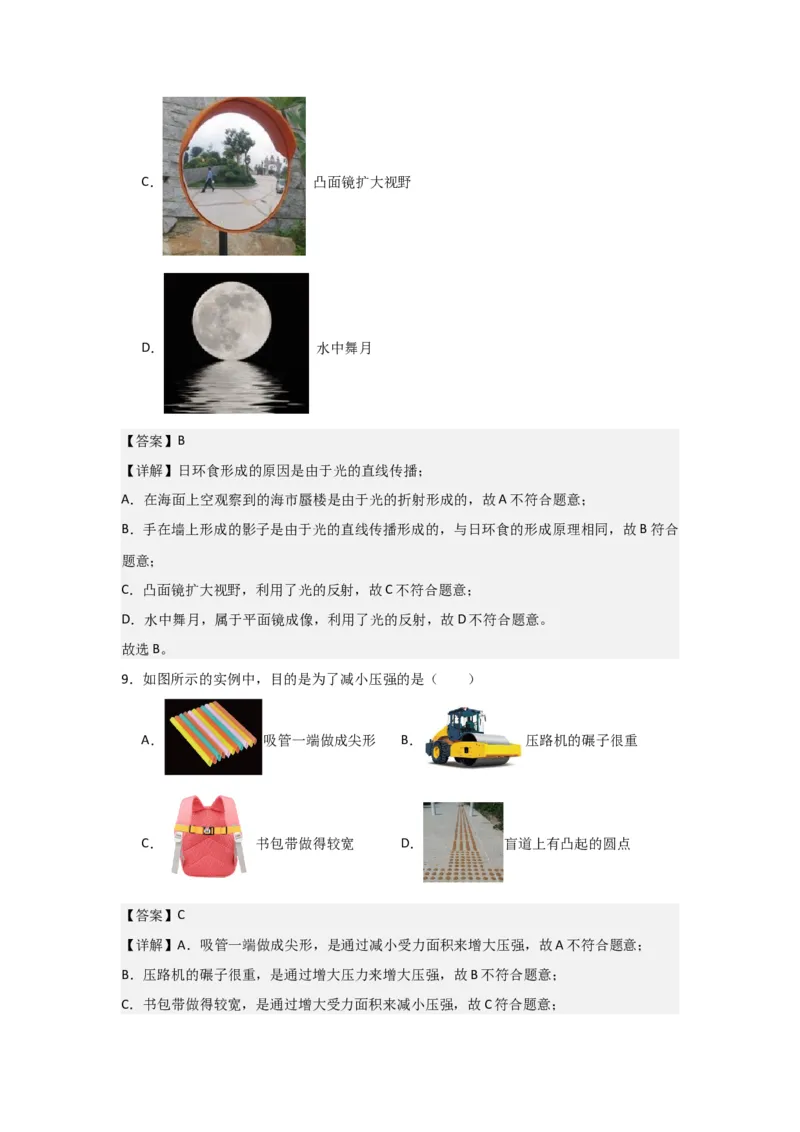 物理（海南卷）（全解全析）_8、物理总复习_2024中考模拟题物理_一模_物理（海南卷）-2024年中考第一次模拟考试
