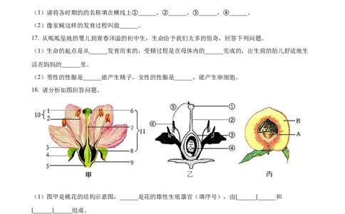 02八年级下学期期中生物试题（原卷版）_初中全科电子版试卷练习试题_生物_生物8下练习_人教生物8年级下期中试卷10份