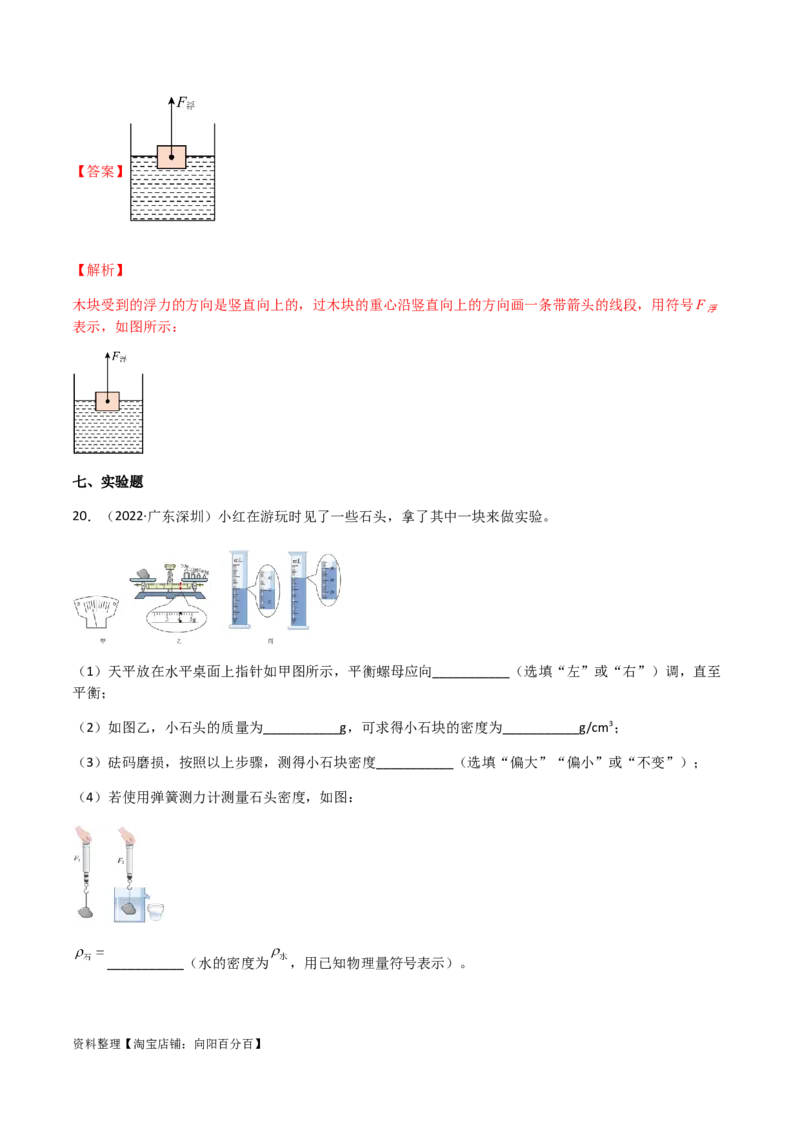专题10浮力-（2020-2022）三年中考物理试题分项汇编（全国通用）（解析版）_8、物理总复习_8.中考物理总复习_2023年中考复习资料_专项复习_解析版