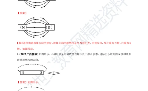 专题27磁学做图重点问题（解析版）_8、物理总复习_8.中考物理总复习_2023年中考复习资料_专项复习_2023年用小微专题精准练助力中考物理四点问题大突破
