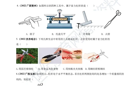 专题13杠杆及其平衡条件应用问题（原卷版）_8、物理总复习_8.中考物理总复习_2023年中考复习资料_专项复习_2023年用小微专题精准练助力中考物理四点问题大突破