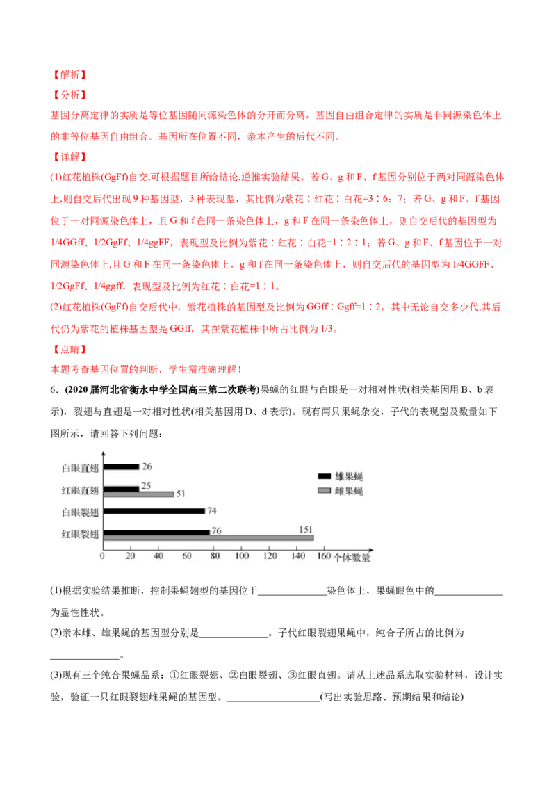专题09基因的自由组合定律-2020年高考真题和模拟题生物分项汇编（教师版含解析）_新高考复习资料_2022年新高考复习资料_2022年一轮复习最新版