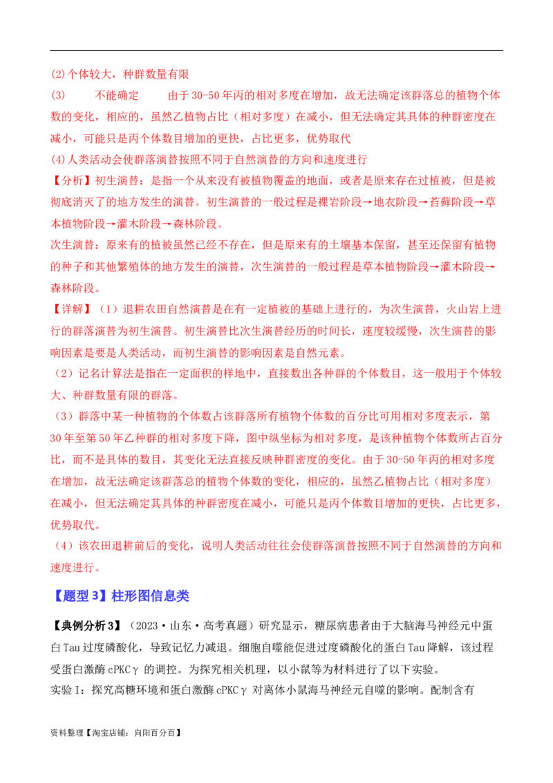 专题11情境信息类（解析版）_新高考复习资料_2024年新高考复习资料_二轮复习资料_2024年高考生物二轮热点题型归纳与变式演练（新高考通用）_教师版（含答案解析）