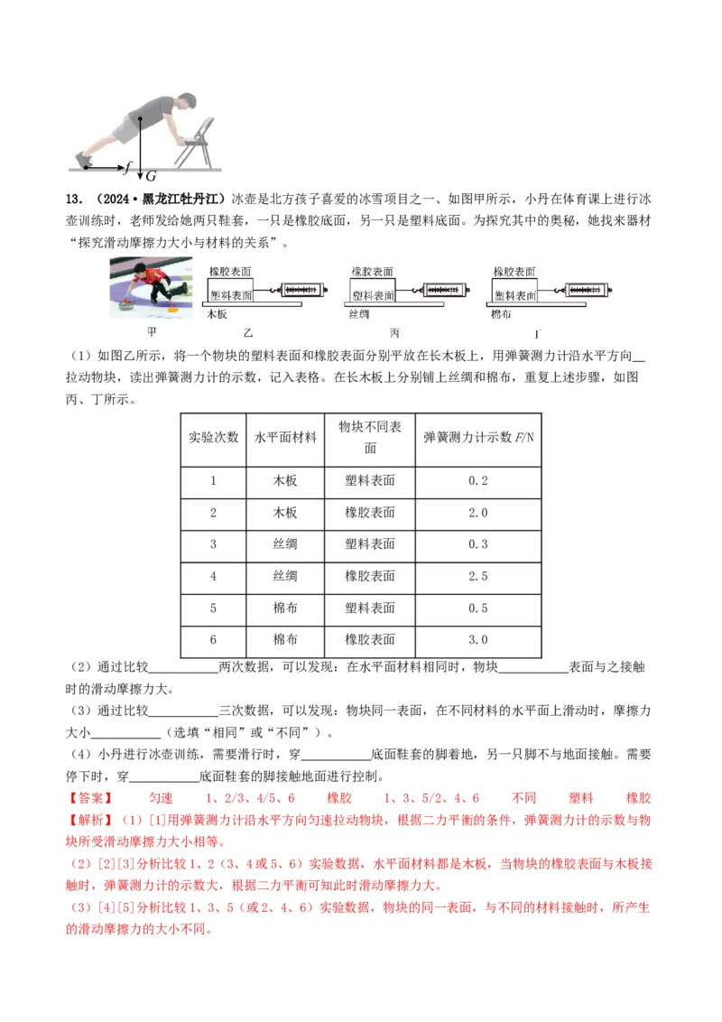 专题08力运动和力（考情聚焦+中考新考法+真题透视6大考向+新题特训）（解析版）_8、物理总复习_2025年中考复习资料_备战2025年中考物理真题题源讲义（全国通用）