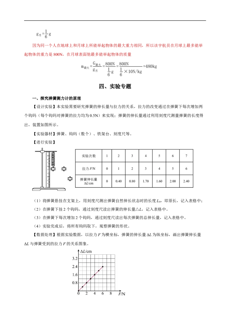 专题07力（知识梳理+典例+练习）(教师版）_8、物理总复习_8.中考物理总复习_2024年中考复习资料_一轮复习资料_完2024年中考物理一轮复习课件+练习_配套练习_教师版（含答案解析）