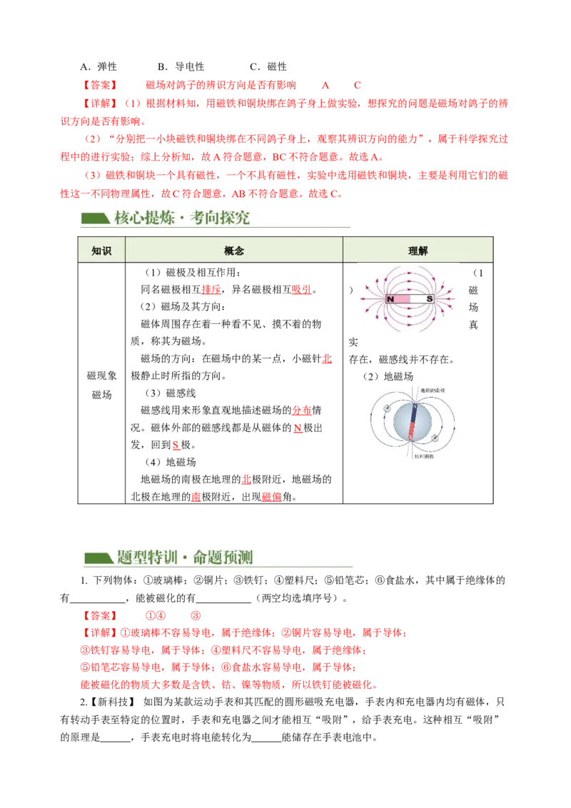 专题12电与磁（讲练）解析版_8、物理总复习_8.中考物理总复习_2024年中考复习资料_二轮复习资料_完2024年中考物理二轮复习课件+讲义+练习（全国通用）_模块三（电磁学）