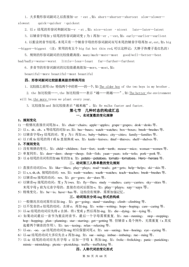 （超详）小学英语知识点归纳汇总_《初中全科目知识点汇总》_初高中知识点归纳汇总