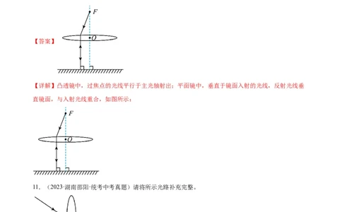 专题5透镜及其应用5.1透镜（教师版）_8、物理总复习_8.中考物理总复习_2024年中考复习资料_专项复习资料_完三年（2021&mdash;2023）中考真题分项精编（全国通用）