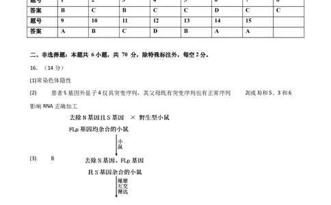黄金卷03（参考答案）-赢在高考&middot;黄金8卷备战2024年高考生物模拟卷（北京专用）_2024年新高考资料_4.2024高考模拟预测试卷