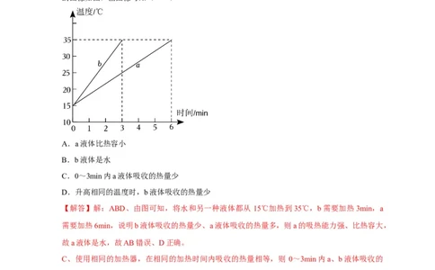 图像题06内能相关图像（解析版）_8、物理总复习_2024年中考复习资料_二轮复习_（讲义+练习）2024年中考物理二轮题型专项复习