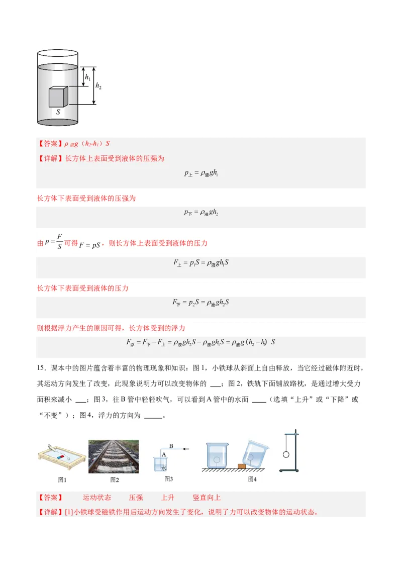 专题13浮力基础（解析版）_8、物理总复习_8.中考物理总复习_2024年中考复习资料_一轮复习资料_完备战2024年中考物理一轮复习讲义练习（全国通用）_教师版（含答案解析）