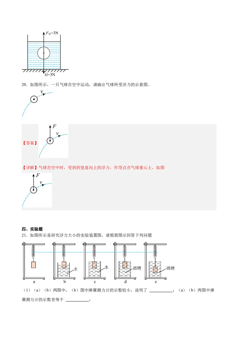 专题13浮力基础（解析版）_8、物理总复习_8.中考物理总复习_2024年中考复习资料_一轮复习资料_完备战2024年中考物理一轮复习讲义练习（全国通用）_教师版（含答案解析）