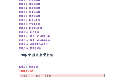 专题24初中物理基础知识速记汇总（教师版）备考2025年中考物理重难点讲解与训练_初物_2025中考物理重难点归纳专题训练易错训练题压轴特训复习word素材