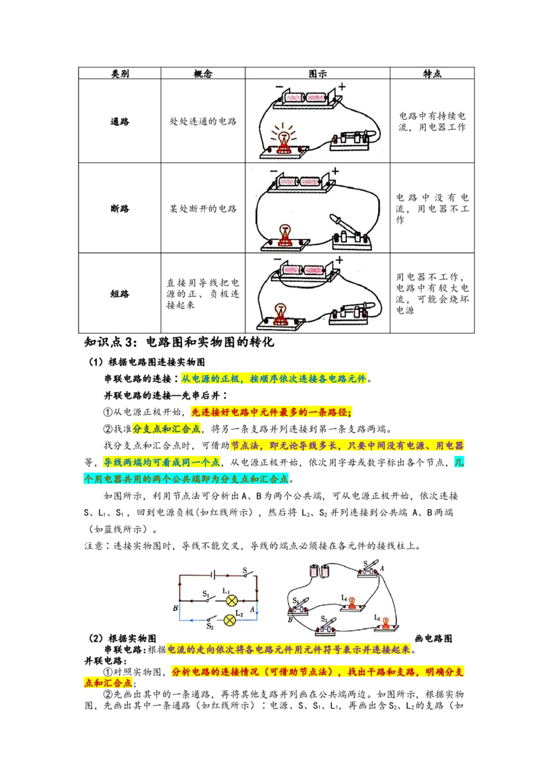 专题16实物图与电路图转换（原卷版）-备战2023中考物理一轮复习精细讲义_8、物理总复习_8.中考物理总复习_2023年中考复习资料_一轮复习